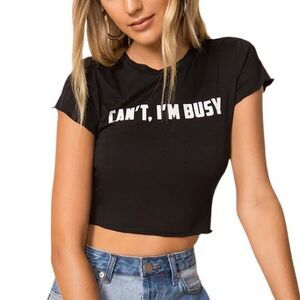 Superdown x REVOLVE Jen Lettuce Baby Tee - Black - Size Small